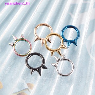 Yazhen แหวนกะบังแหลมพังก์ Nostril เหล็กผ่าตัดจมูกคลิกเกอร์ส่วน TH