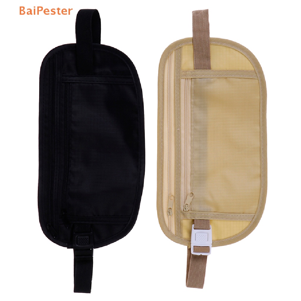 [BaiPester] Travel Money Belt Hidden Waist Security Wallet Bag Passport Pouch ID Holder