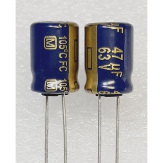 Panasonic FC 47uf 63v capacitor ตัวเก็บประจุ คาปาซิเตอร์