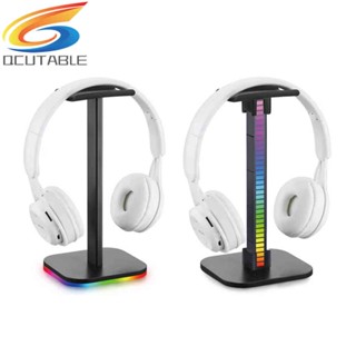 ขาตั้งหูฟังเล่นเกม RGB พร้อมไฟ LED และฐาน USB