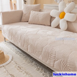 Luckinhome ผ้าคลุมโซฟา 1/2/3/4/ Seater &amp; L Shape ผ้าคลุมโซฟา กันลื่น ซักทําความสะอาดได้