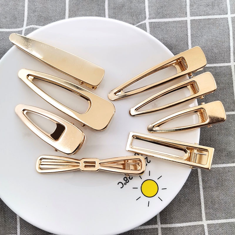 เครื่องประดับ กิ๊บติดผม รูปปากเป็ด สีทอง แฮนด์เมด diy แบบเรียบง่าย สไตล์เกาหลี ขายส่ง