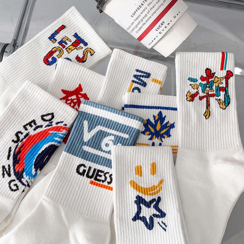 ถุงเท้าบาสเก็ตบอล ข้อยาวปานกลาง สีขาว แฟชั่นฤดูใบไม้ร่วง และฤดูหนาว สําหรับผู้ชาย และผู้หญิง - รูปที่ 2