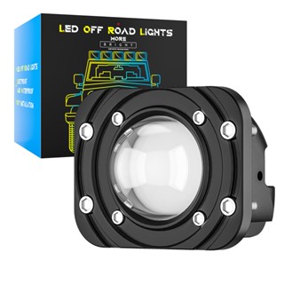 New Embedded Square White Yellow Two-color LED Spotlight Car LED Work Light Modified Fog Light Off-road Driving Light 12