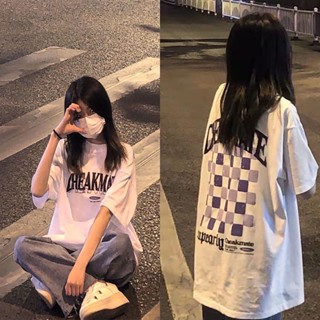 KKS เสื้อยืดผู้หญิงโอเวอร์ไซส์ oversize แฟชั่น คอกลม สตรีท ไซส์ใหญ่ วินเทจ #54219