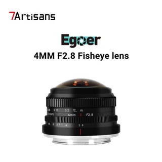 7Artisans 4mm F2.8 โฟกัสแมนนวล APS-C 225° เลนส์ฟิชอาย ทรงกลม สําหรับกล้องมิเรอร์เลส Sony E FX M43 EOS-M