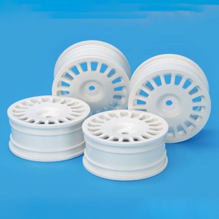 TAMIYA 54851 MEDIUM-NARROW RALLY DISH WHEELS (24mm WIDTH, OFFSET 0) (WHITE) 4PCS.