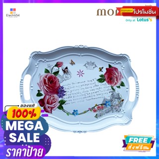 ถาดแบนทรงเหลี่ยมลายดอกไม้SQUARE FLAT SHAPE FLOWER TRAY