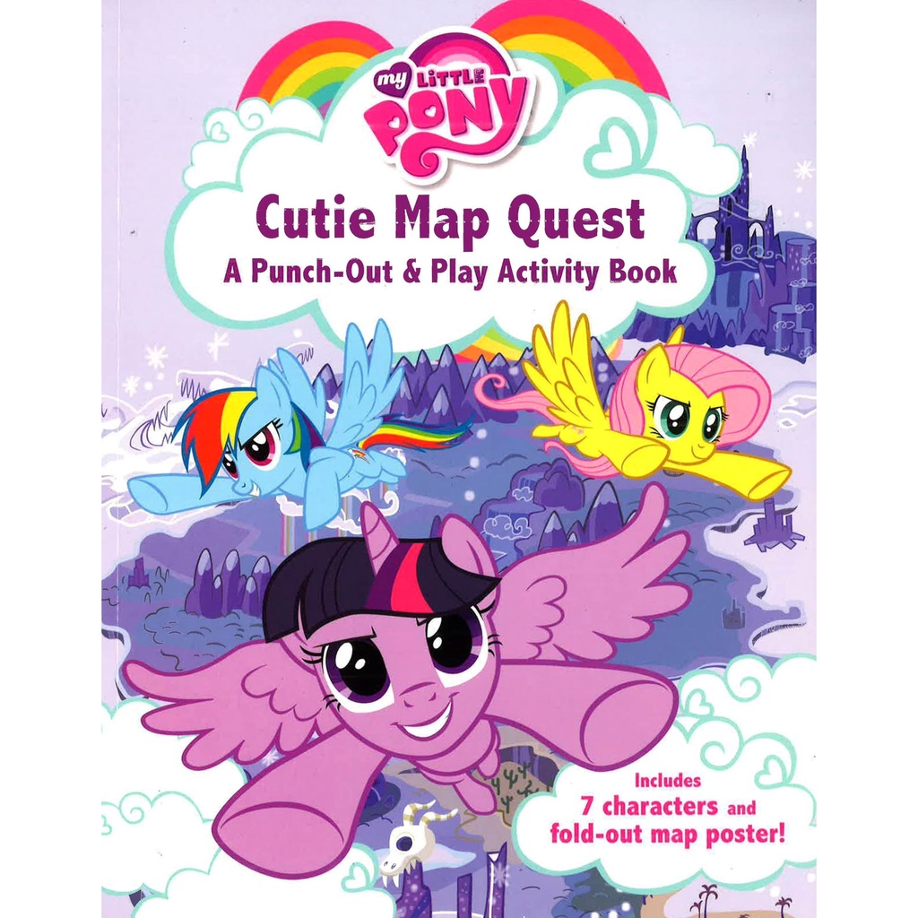 My Little Pony: Cutie Map Quest Punch Out & Play หนังสือเด็ก ม้าน้อยโพนี่ ภาษาอังกฤษ ปกอ่อน #92938 [