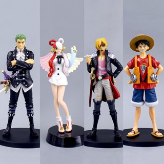 ใหม่ โมเดลฟิกเกอร์ One Piece DXF Film Red Monkey D Luffy Uta Shanks Roronoa Zoro Sanji ของเล่นสําหรับเด็ก