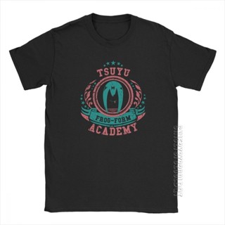 เสื้อเชิ้ต ผู้ชายมายฮีโร่อะคาเดเมียเสื้อยืด Tsuyu Academy ตลกแขนสั้นอะนิเมะมังงะ Tees พื้นฐาน O คอเสื้อผ้าผ้าฝ้ายพิมพ์ T