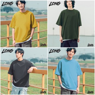 Just Say Bad ® เสื้อ Oversize Long ( รุ่นแขนยาว ) สีเหลืองมัสตาร์ด , ฟ้ายีนส์ , เขียวมะกอก , ควันบุหรี่  ML  / OL