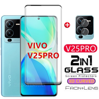 ฟิล์มกระจกนิรภัยกันรอยหน้าจอ 9H ขอบโค้ง สําหรับ VIVO V25 PRO V25PRO VIVOV25PRO