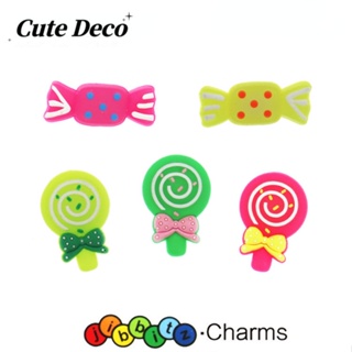 【Cute Deco】อมยิ้มน่ารัก (5 แบบ) ผงอมยิ้ม / ลูกกวาด สีเหลือง / ลูกกวาด สีแดง / เสน่ห์ ปุ่ม Crocs / รองเท้า Jibbitz Croc น่ารัก / วัสดุเรซิน เสน่ห์ สําหรับอุปกรณ์เสริมรองเท้า