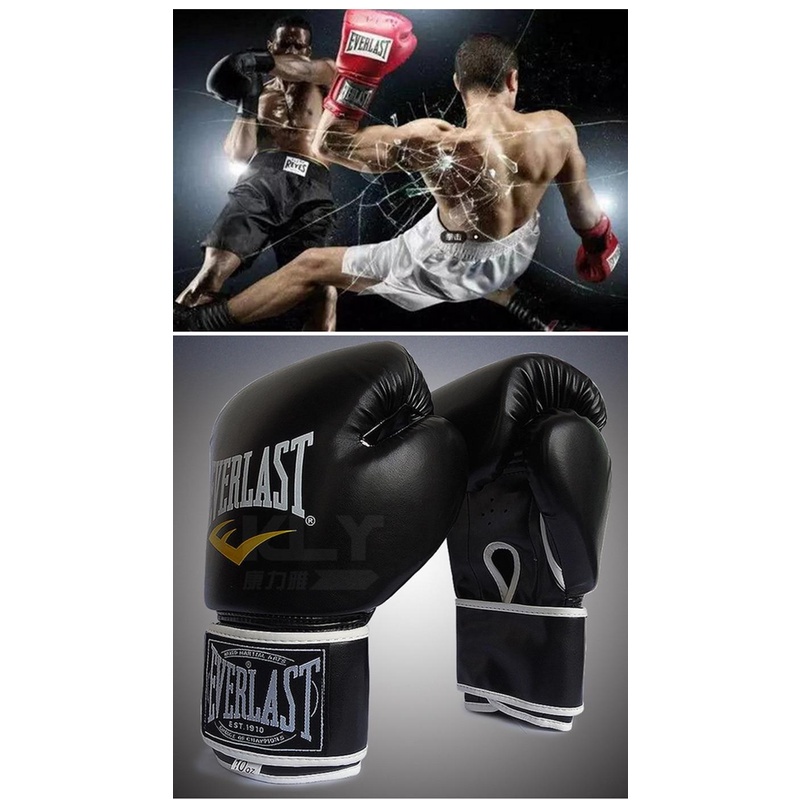 EVERLAST ถุงมือมวยไทย สําหรับฝึกต่อสู้ MMA 6/8/10/12/14oz