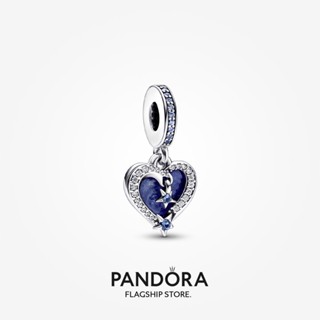 Pandora จี้รูปดาว หัวใจ แบบห้อยคู่ ของขวัญวันหยุด สําหรับผู้หญิง p804