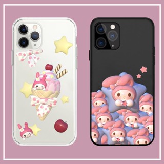 Melody Ice cream เคสไอโฟน iPhone 8 se2020 12 14 pro เคส 13 11 pro max 8plus TPU case 7plus Xr Xs X max 8พลัส cover นิ่ม