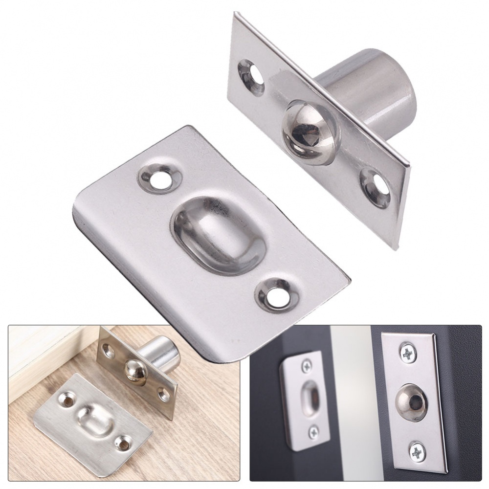New Stainless Steel Spring Ball Catch Cabinet Door Latch Touch Beads Lock