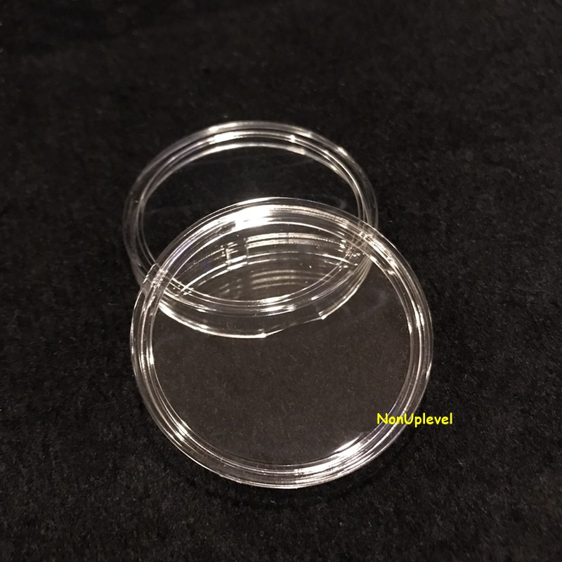 ตลับอะคริลิค ใส่เหรียญขนาด 40mm ภายในหนา4.5mm ตลับใสเ่หรียญจังหวัด 4 ซม. ตลับใส่เหรียญพระเครื่อง 40มม 40มิล