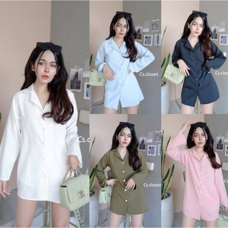 เสื้อเชิ้ตปกฮาวาย แขนยาว ผ้าหนาสวยแพงค่า