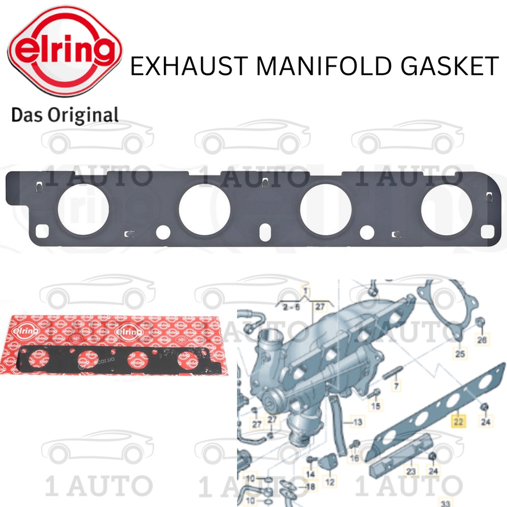 ELRING GERMANY EXHAUST MANIFOLD GASKET VW SHARAN 2.0 GOLF MK6 2.0GTi AUDI A6 2.0t HYBRID AUDI TTS