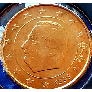 เหรียญ​ยูโร​ เบลเยี่ยม​ Belgium, 1​Euro​Cent, ไม่​ผ่าน​ใช้​ UNC, #​2351T