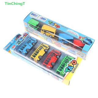 [TinChingT] 4PCS Tayo The Little Bus Cartoon Pull Back Car Toy Set Kids Educational Gift [NEW]