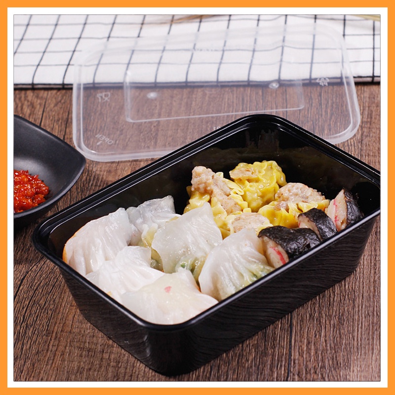 ส่งจากไทย (ยกลัง 300 ใบ) กล่องข้าวพลาสติก 1 ช่อง 650 ml 750 ml 1000 ml - รูปที่ 3