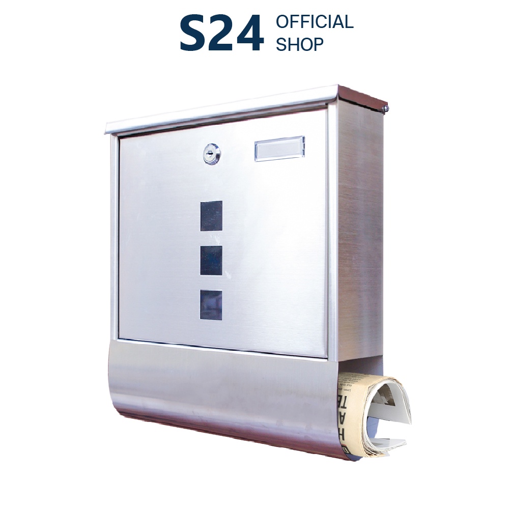 MOUNTAIN ตู้จดหมายสแตนเลส ตู้ไปรษณีย์ รุ่น MB22S (31x9.5x34 cm.) ตู้รับจดหมาย MAILBOX