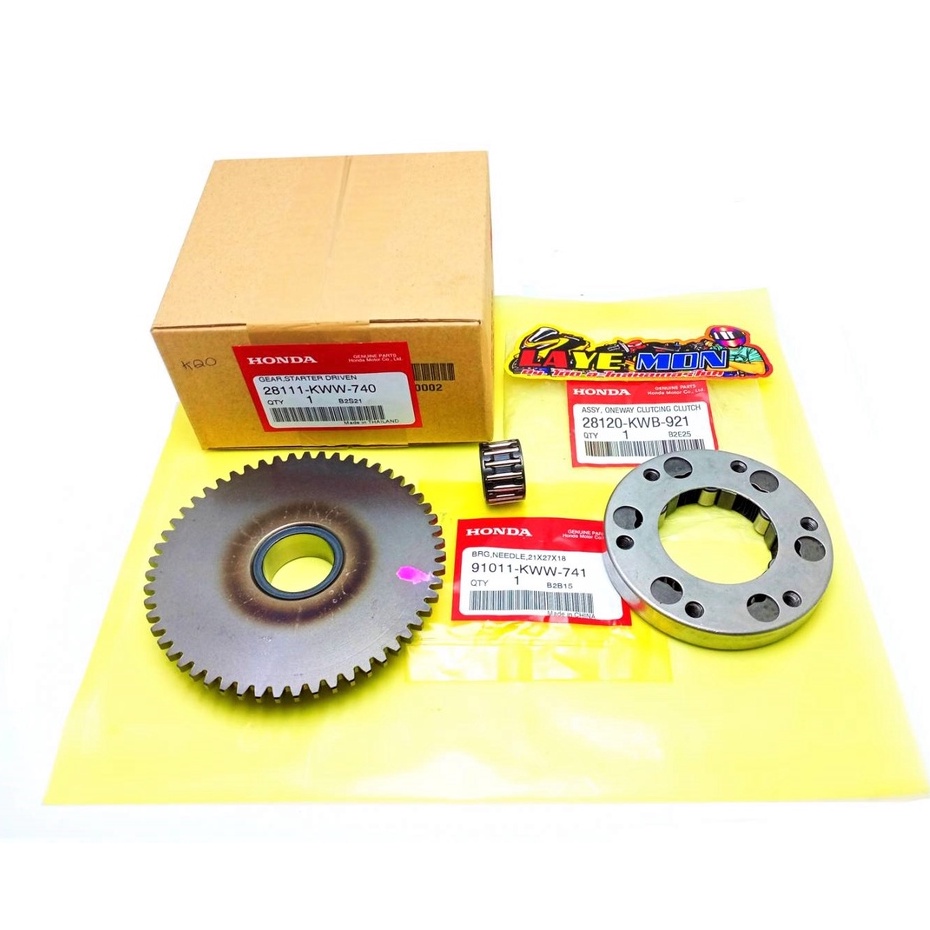 เฟืองสตาร์ท วันเวย์สตาร์ท ลูกปืนเข็ม Honda เวฟ110i.S4 Wave110i Super-cup ดรีม110i ปี2011-2020 รหัส KWW