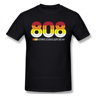 เสื้อยืดผ้าฝ้าย เสื้อยืดคอกลม ผ้าฝ้าย 100% พิมพ์ลายกลอง Roland TR 808 สําหรับผู้ชาย