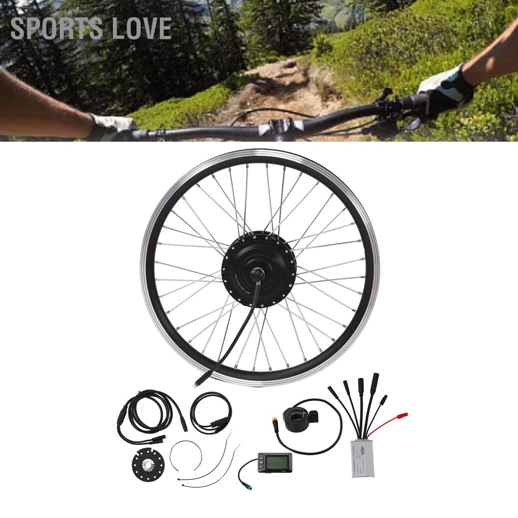 Sports Love ชุดแปลงมอเตอร์ล้อหน้าจักรยานไฟฟ้า 36V 250W 20 นิ้ว พร้อมหน้าจอควบคุม

