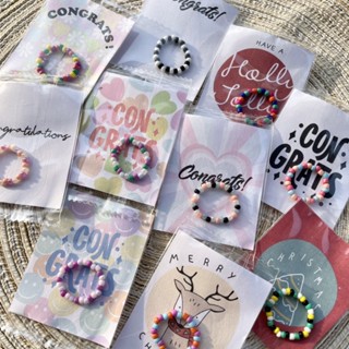 พร้อมส่ง🌈🌈 แหวนลูกปัดน่ารัก ของขวัญปัจฉิม ของแทนใจ💕