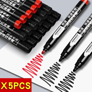 【5pcs】ปากกาเขียนกล่องไปรษณีย์ (กันน้ำ)มาร์คเกอร์ ปากกาMarker มาร์กเกอร์ ใช้เขียนกระดาษ มาร์คเกอร์ปากกา