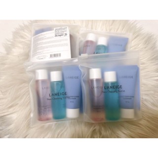 (แพ็คคู่  ส่งฟรีไม่ใช้โค้ด )laneige new cleansing trial kit เซตทำความสะอาดผิวหน้าlaneige 3ชิ้น ขนาดทดลอง(ของแท้/ฉลากไทย)