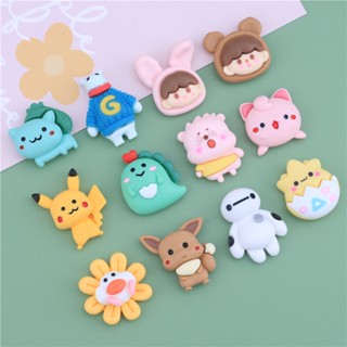 Cute Pig Animal Jibits for Croc Charm Dinosaur Flower Shoe Charms Baymax Croc Jibbits Pins Kids Shoes Accessories Decoration