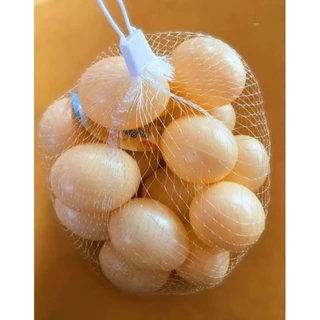 ✅️ (ถูกที่สุด พร้อมส่ง) ไข่ไก่ปลอม ไข่ไก่พลาสติก ไข่ปลอม ใส่ถุงตาข่าย 10-12 ฟอง/ถุง ขนาด 4×5 ซม.