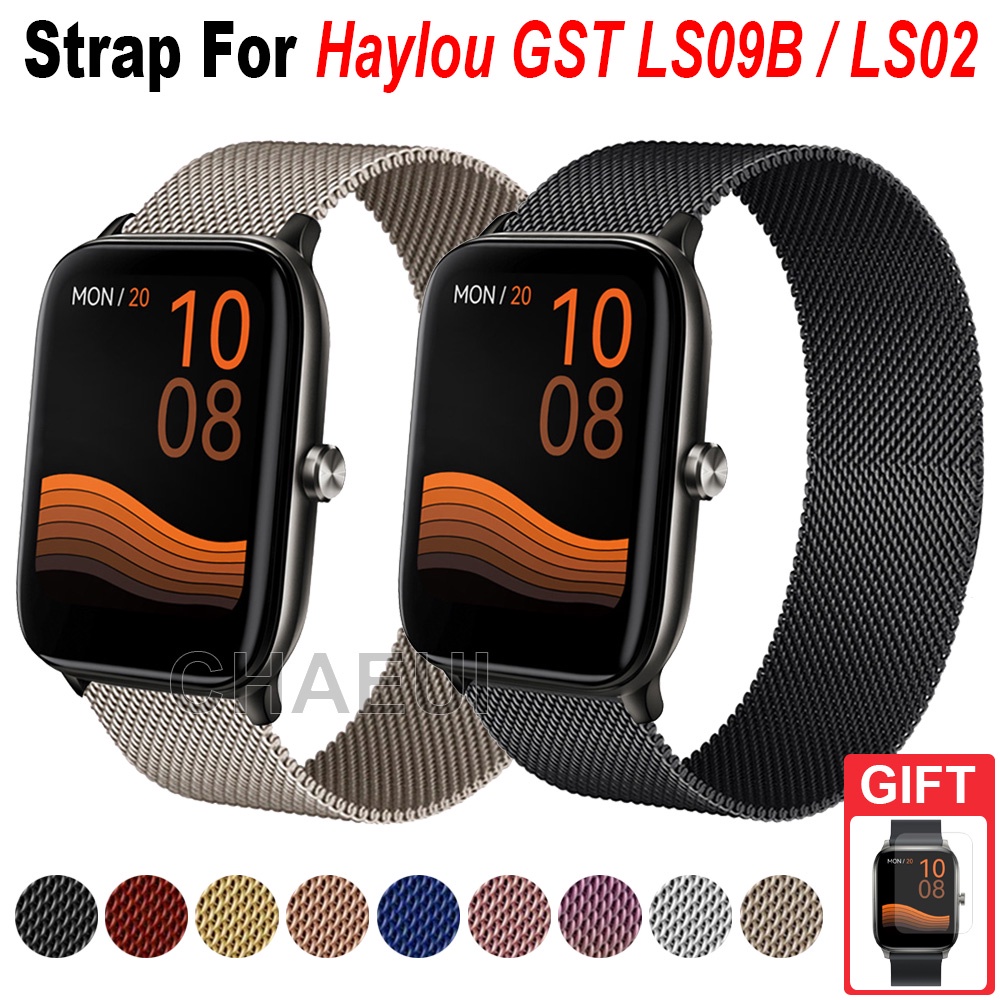 สายโลหะสแตนเลสสตีลสําหรับ Haylou GST LS09B / LS02 / Haylou Watch 2 Pro / Honor Choice Haylou Watch