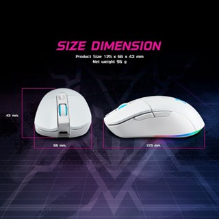 เมาส์ WIRELESS MOUSE NUBWO-X ARCADIA X55 (WHITE) ประกัน 2Y เมาส์ เม้าส์ เมาส์ทำงาน เมาส์ไร้สาย เมาส์บลูทูธ เมาส์คุณภาพ