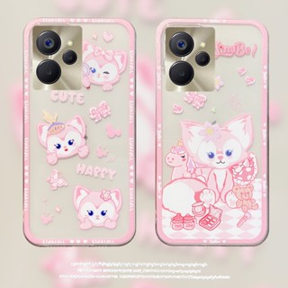 เคสโทรศัพท์มือถือ ซิลิโคนนิ่ม TPU ใส ป้องกันเลนส์ ปิดด้านหลัง ลายการ์ตูนน่ารัก สีชมพู แฟชั่น สําหรับ Realme C30S C30 C31 C33 C35 9i 9 Pro Pro+ FFLE Narzo 50i 50A Prime 50 5G 4G