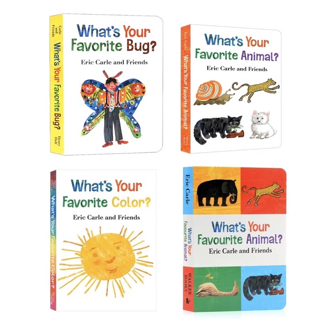 Eric Carle สัตว์ล้มลุกอะไร?/ สี Favourite ของคุณอะไร? ข้อบกพร่องของคุณอะไร? (Board book)