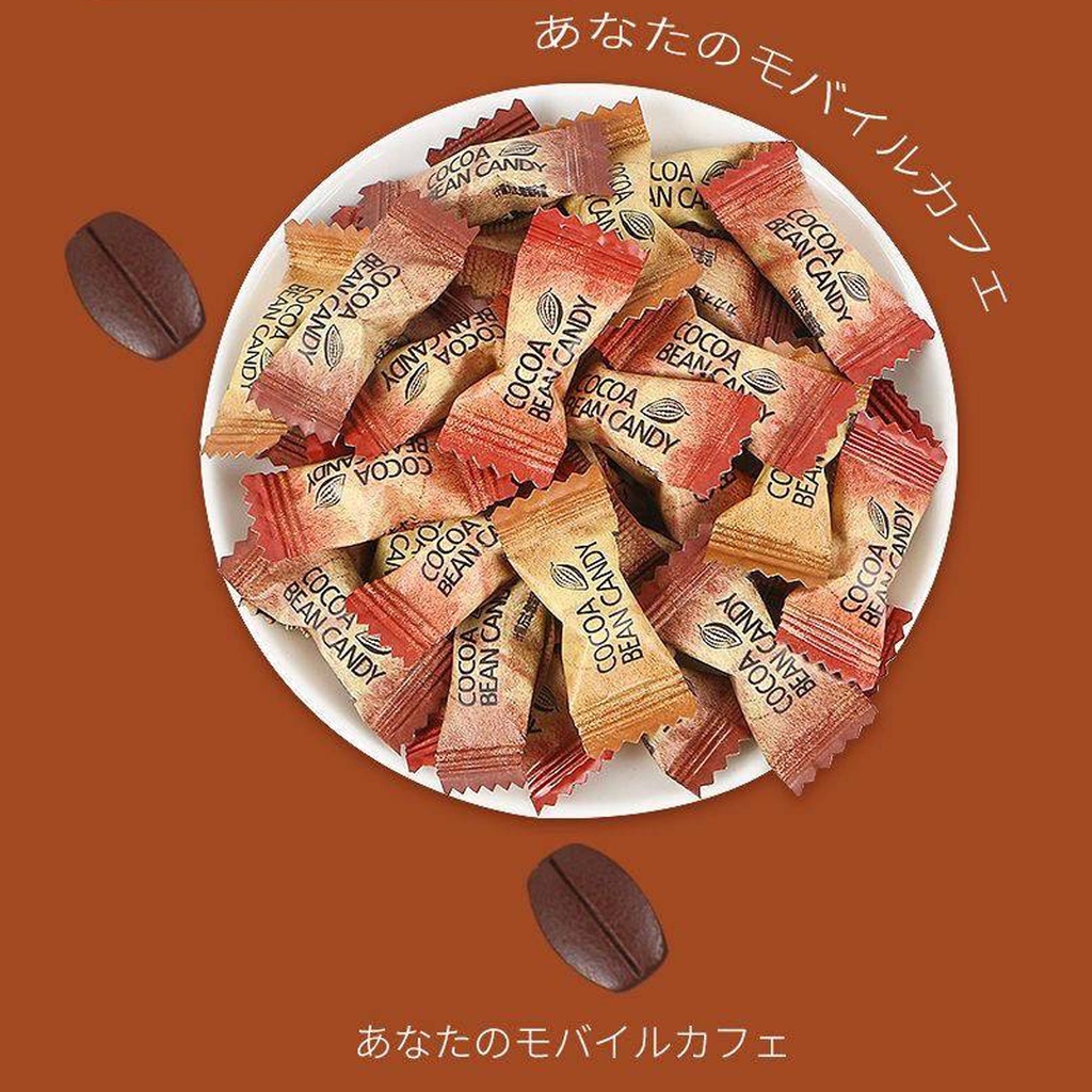 พร้อมส่ง!ลูกอมโกโก้ โกโก้อัดเม็ด (1กรัม/1เม็ด ) coffee cocoa bean candy สามารถเลือกความเข้มของโกโก้ไ