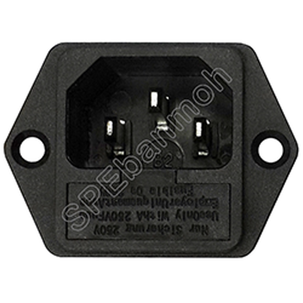 [ 3 ชิ้น ] AS-07 สีดำ เต้ารับ AC Socket 10A 250V AC ปลั๊กคอมตัวผู้ติดแท่น Computer Plug ขั้วปลั๊กเสียบ Plug Terminal ...