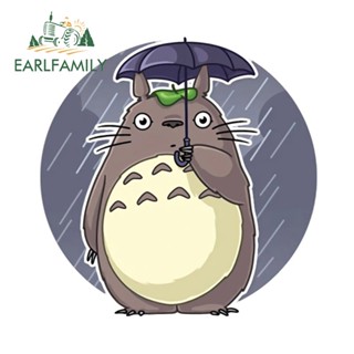 Earlfamily สติกเกอร์ ลายการ์ตูน Totoro Trumber น่ารัก กันน้ํา สําหรับติดตกแต่งรถยนต์ แล็ปท็อป หน้าต่าง รถจักรยานยนต์ รถยนต์ 13 ซม. × 12.8 ซม.