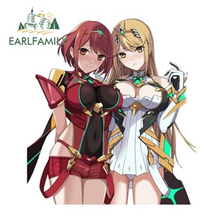 Earlfamily สติกเกอร์ไวนิล ลายกราฟิก Ythra And Pyra Fae 13 ซม. x 11.8 ซม. สําหรับติดตกแต่งประตูรถยนต์