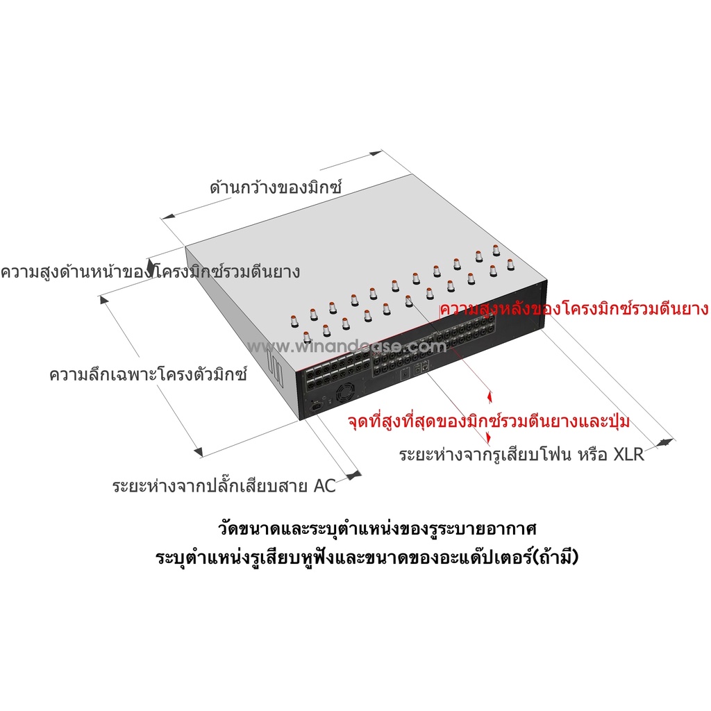 กล่องมิกซ์ YAMAHA MG82CX แร็คมิกซ์ กล่องใส่มิกซ์เซอร์ รูปที่ 4