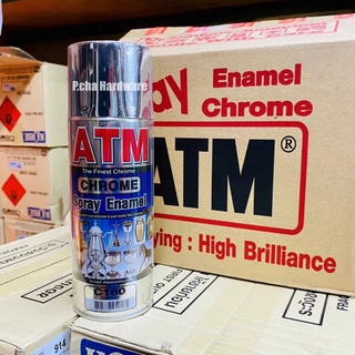 ATM สีสเปรย์โครเมี่ยม สีเงางาม (C180 CHROME) C-180 ปริมาตรสุทธิ 400 ซีซี สเปรย์โครเมี่ยม สเปรย์เก็บงาน