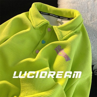 LUCIDREAM เสื้อกันหนาว เสื้อแขนยาว เสื้อกันหนาว ผู้หญิง 2022สินค้ามาใหม่ วินเทจ  Oversize เกาหลี ใส่สบายๆ ทรงหลวม สไตล์สปอร์ต PL43Z22102111