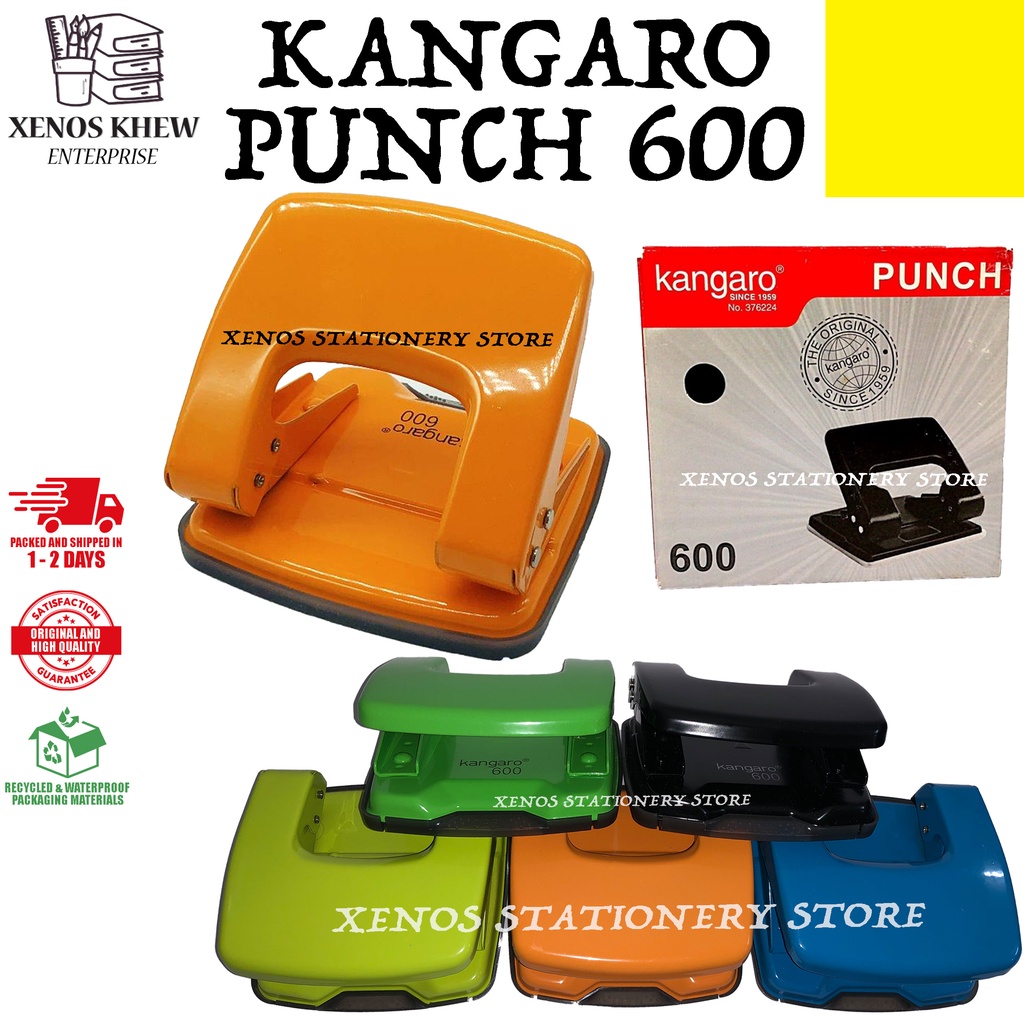 KANGARO PAPER PUNCH 600 / KANGAROO 600 PAPER PUNCH / KANGARO TWO HOLE PUNCH 600