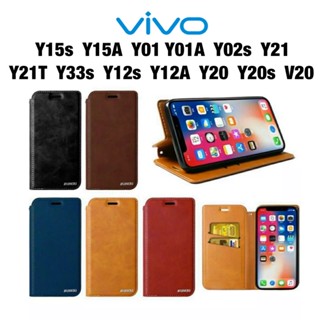 เคสฝาพับ Case Vivo Y02s Y21 Y21T Y33s V20 ฝาพับ